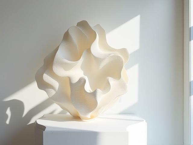 Sculpture en papier 'Delta Éphémère' pour intérieur